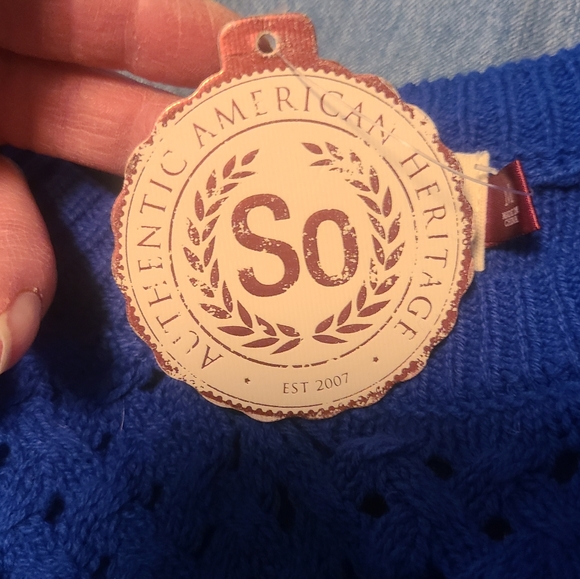 Authentic American Heritage So Villa Blue Sweater - Picture 11 of 12